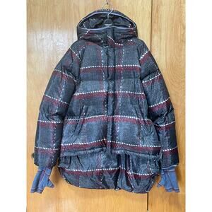 Undercover 20AW Grey Check Hooded Oversized Puffer JP 2